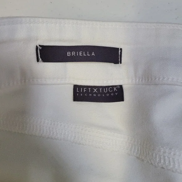 NYDJ Briella White Denim Shorts Lift Tuck Technology Bermuda Size 16 Tags New - Picture 4 of 10